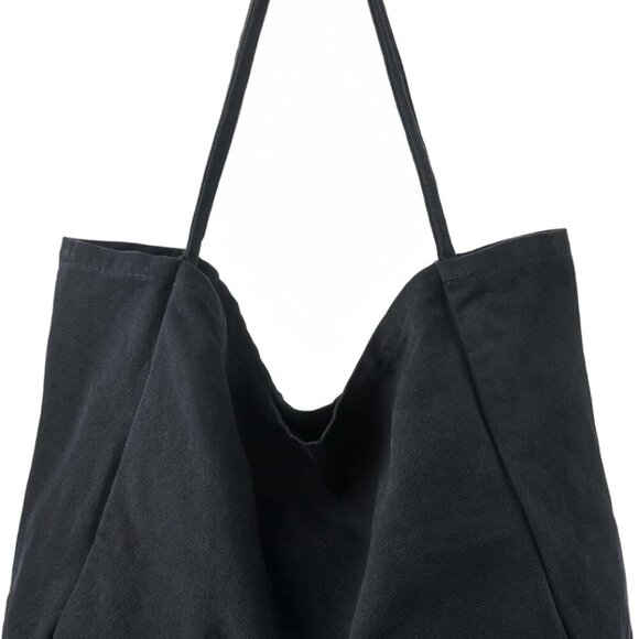Canvas Tote Bag for Women Large Hobo Shoulder Bag for Work Travel Casual Message - Picture 1 of 6
